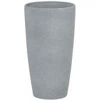 Beliani Blumentopf hellgrau rund 23 x 23 x 42