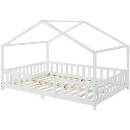 [en.casa] Kinderbett Treviolo 140 x 200 cm Kiefer weiß