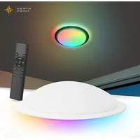 NORTHPOINT LED Deckenleuchte Deckenlampe 24W mit Hintergrundbeleuchtung RGB Dimmbar