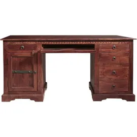 MASSIVMOEBEL24.DE Schreibtisch Akazie 158x54x76 nougat lackiert OXFORD #522