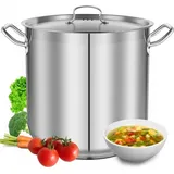 NutriChef Kochtopf 38L 52 cm rund