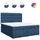 vidaXL Boxspringbett mit Matratze Blau 180x200 cm Stoff