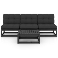 vidaXL 4-tlg. Garten-Lounge-Set mit Kissen Kiefer Massivholz