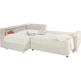 Collection AB Ecksofa »Relax L-Form«, inklusive Bettfunktion, Federkern, wahlweise mit RGB-LED-Beleuchtung grau