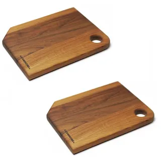 NATUREHOME Schneidebrett Edle Liebe in der Küche: 2er Set Schneidebretter aus Nussbaum
