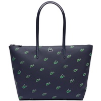 Lacoste Damen Handtasche - L Shopping Bag, Reißverschluss, 30x35x14cm (HxBxT) Dunkelblau