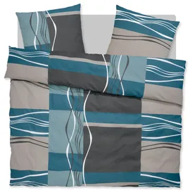 OTTO home Kelian Linon blau 200 x 200 cm + 2x 80 x 80 cm