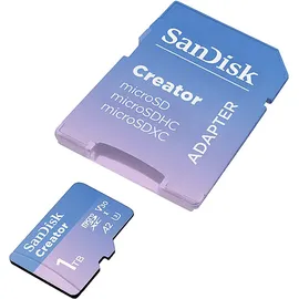 SanDisk Creator Adapter mit microSDTM UHS-I-Karte, Micro-SDXC Speicherkarte, 1 TB, 190 MB/s