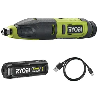 RYOBI 4 V USB Lithium 13000 c/min 1 x 2,0 Ah Akku und USB-C Ladekabel