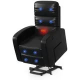 FLEXISPOT Sessel XL3 (mit Sitzheizung-, Massage- und Liegefunktion, mit Aufstehhilfe), Relaxsessel, Aufstehsessel schwarz