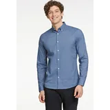 Lindbergh Businesshemd Oxford-Hemd (Langarm) Relaxed Fit blau S