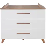 roba Wickelkommode, weiß Holzwerkstoff, 3 Schubladen, 110x98x75 cm, Babymöbel, Wickelkommoden - Zubehör, Wickelkommoden