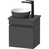 Duravit Sivida Konsolenwaschtischunterbau, Türanschlag links, Griffleiste Diamantschwarz Matt, 400x325x440mm, SV4656LBD490000, Farbe: Graphit matt