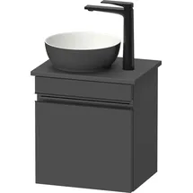 Duravit Sivida Konsolenwaschtischunterbau, Türanschlag links, Griffleiste Diamantschwarz Matt, 400x325x440mm, SV4656LBD490000, Farbe: Graphit matt