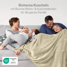Blumtal Kuscheldecke 150 x 200 cm Beige