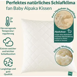 fan Baby Alpaka, Füllung: Wolle, Bezug: Bio-Baumwollbezug, (1 St.), Alpaka-Steppfüllung "Vlies der Götter"