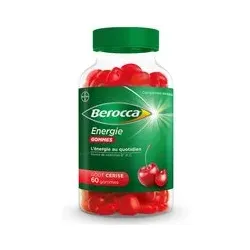 Berocca® Energie gommes Multivitamines Réduction de la fatigue, vous aide à retrouver votre énergie au quotidien Gomme Aux Fruits 60 pc(s)
