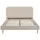 Dynamic24 Polsterbett mit Samtbezug Beige 140x200 cm Doppelbett Ehebett Bettgestell