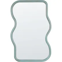 Beliani Wandspiegel Ronnet 60 cm 90 cm Paulowniaholz Hellblau