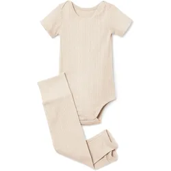 Tchibo - Baby-Body und -Leggings - Baby - Gr. 74/80 - creme