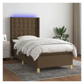 vidaXL Boxspringbett 100 x 200 cm Dunkelbraun