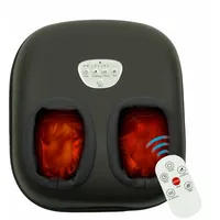 @tec Fußmassagegerät Fuss Fit Pro elektrisches Shiatsu Fussmassagegerät mit Wärmefunktion, Luftdruck, Massage, 3 Intensitätsstufen, Timer, Fernbedienung grau