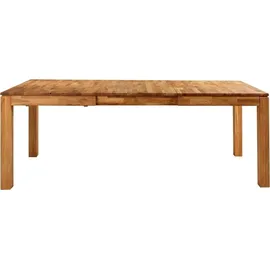G + K Esstisch 140x90 cm - ausziehbar Wildeiche massiv - 140 x 90 ausziehbar