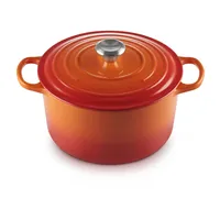 Le Creuset Signature Bräter 26 cm rund hoch ofenrot
