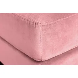 LEBENSwohnART Moderner Hocker COMFORT 80cm alt-rosa Samt Taschenfederkern