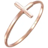 Elli PREMIUM Ring Kreuz rosegold 58