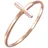 Elli PREMIUM Ring Kreuz rosegold 58