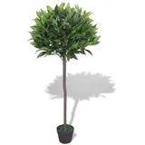 vidaXL Künstlicher Lorbeerbaum mit Topf 125 cm Grün