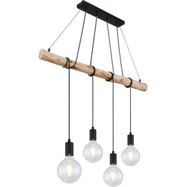 GLOBO Hängeleuchte Auston 4-flammig Metall Schwarz matt