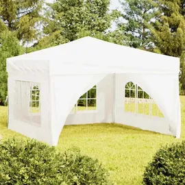 vidaXL Partyzelt Faltbar mit Seitenwänden Weiß 3 x 3 m