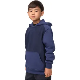 URBAN CLASSICS 2-tone Fake Raglan Kapuzenpullover Mid Night Navy / Dark blue 134-140 cm