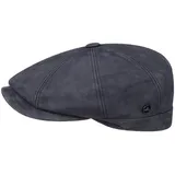 LIERYS Nappa Wax Ledermütze Schirmmütze Flatcap Herren Wintercap Made in Italy Herbst Winter blau 59 cm - 59