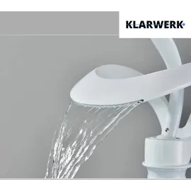 klarwerk NAVIS Wasserfall Wasserhahn Bad Weiß