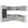 Vicco Küchenzeile R-Line L-Form 237 cm Beton/Weiß