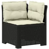 vidaXL 1-Sitzer Garten-Sofa mit Kissen Rattan-Look PP Anthrazit
