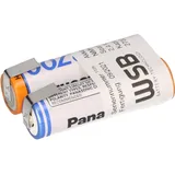 Panasonic 2er Reihe Lötfahne AA Mignon 2,4V 2700mAh Hochstrom-,Schnellladefähig