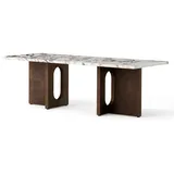 Audo - Androgyne Couchtisch 120 x 45 cm, Eiche dunkel / Calacatta Viola