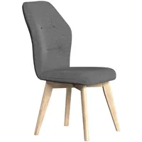 Livetastic Stuhl, Grau, Holz, Textil, Eiche, vollmassiv, konisch, 48x90x56 cm, Esszimmer, Stühle, Esszimmerstühle