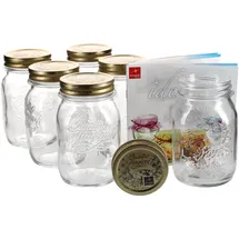Bormioli 6er Set Einmachglas Original Quattro Stagioni 0,5L incl Rezeptheft