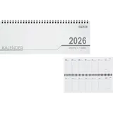 Stylex Schreibtischquerkalender 2026 Weiß