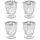 Partydeco Windlicht Glaskelch 7x8cm Silber