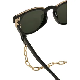 URBAN CLASSICS Sunglasses Italy with chain schwarz, - ONE SIZE