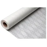 Luftgelegte Tischdeckenrolle 1,20 x 25 m. Graues Escorial-Dekor