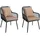 Proregal Gartenstuhl Aluminium Seilgeflecht Rope Anthrazit 2er Set