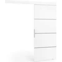 VIKK, Schiebetür Bund, Komplettset mit Tür, Schiebetüren, H 205cm, B 106cm, Silber - Silber