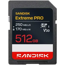 SanDisk Extreme Pro SDXC UHS-I U3 V30 R250/W170 512 GB